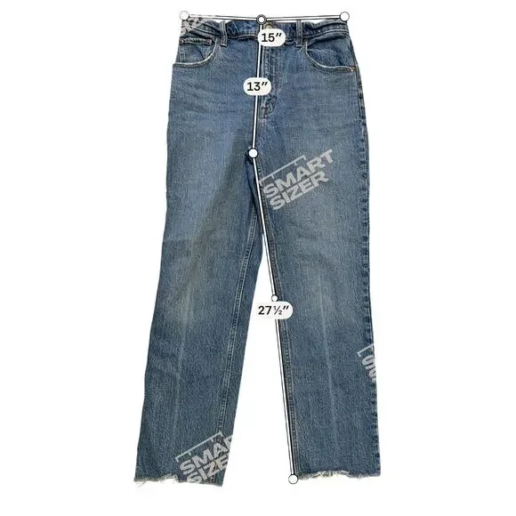 Abercrombie & Fitch 90s Ultra High Rise Straight Jeans Size 6 Short Retro Y2K - Picture 6 of 6